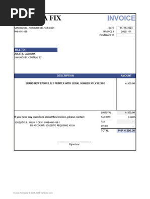 Service Invoice