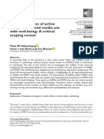 Valkenburg Et Al 2021 The Associations of Active and Passive Social Media Use With Well Being A Critical Scoping Review