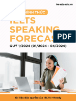 (Bản Chính Thức) Bộ Đề Dự Đoán Speaking Forecast Quý 1 - 2024 Full 3 Parts - IELTS I-Ready