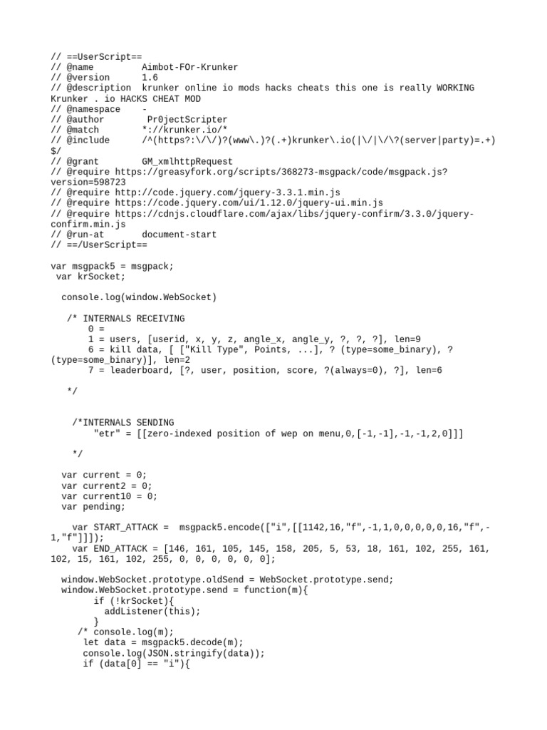 Krunker Aimbot Script for Tampermonkey | PDF | Applied And ...