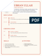 Subhan Ullah CV