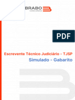 Gabarito Simulado TJSP - Circuito Pós Edital - Março 2023