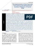 The Implementation of Solar Panel With CCTV Camera in The National Road of Zambales, Philippines: A Proposal Study