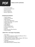 Syllabus For IIOT and Robotics