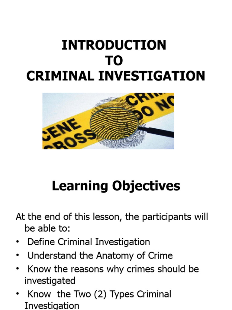 Intro To Crim Invstgtn | PDF | Arrest | Police