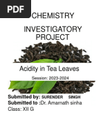 Acidity Analysis of Tea Leaves | PDF