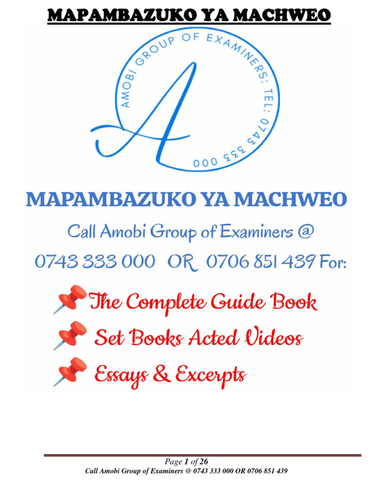 Mapambazuko Ya Machweo PDF