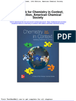 Full Download Test Bank For Chemistry in Context 10th Edition American Chemical Society PDF Full Chapter