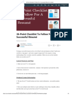 36-Point Checklist To Follow For A Successful Résumé - LinkedIn