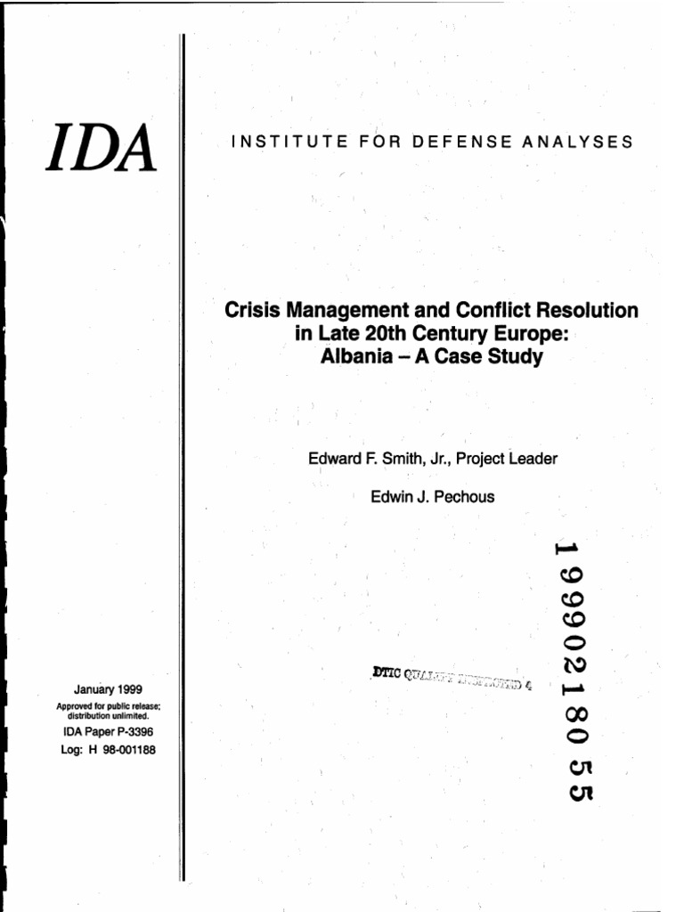 Crisis Management and Conflict Resolution in Late 20the Century Europe ...