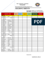 Grading Sheet