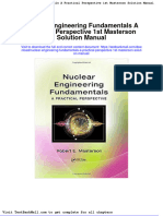 Full Download Nuclear Engineering Fundamentals A Practical Perspective 1st Masterson Solution Manual PDF Full Chapter