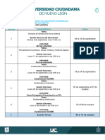 UCT3 2023 Calendario Licenciatura - Desarrollo Sustentable (A)