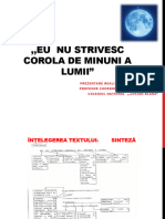 Eu Nu Strivesc Corola de Minuni A Lumii"