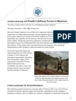 Understanding The Peoples Defense Forces in Myanmar