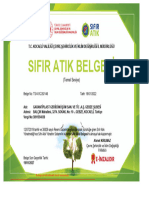 Sifir Atik BELGESİ