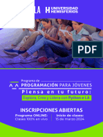Brochure Programacion para Jovenes
