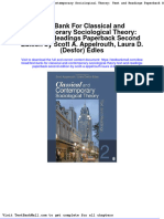 Full Download Test Bank For Classical and Contemporary Sociological Theory Text and Readings Paperback Second Edition by Scott A Appelrouth Laura D Desfor Edles PDF Full Chapter