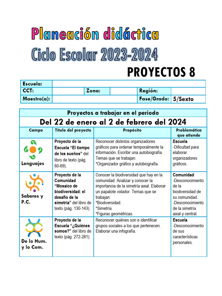 Planeacion 2024 | PDF | Evaluación | Simetría