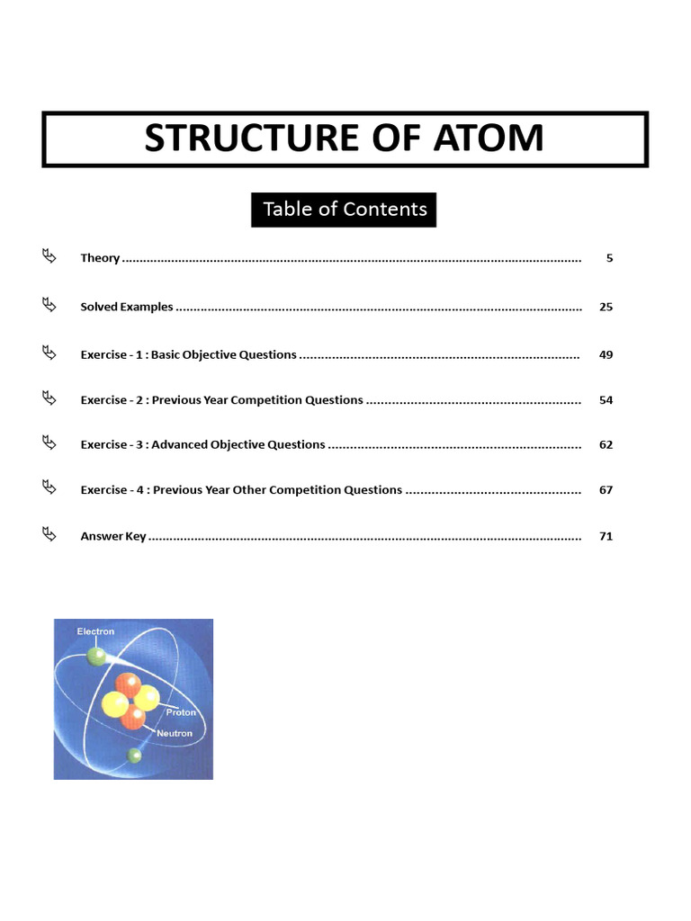 Atomic Structure Ques | PDF | Atomic Nucleus | Atoms