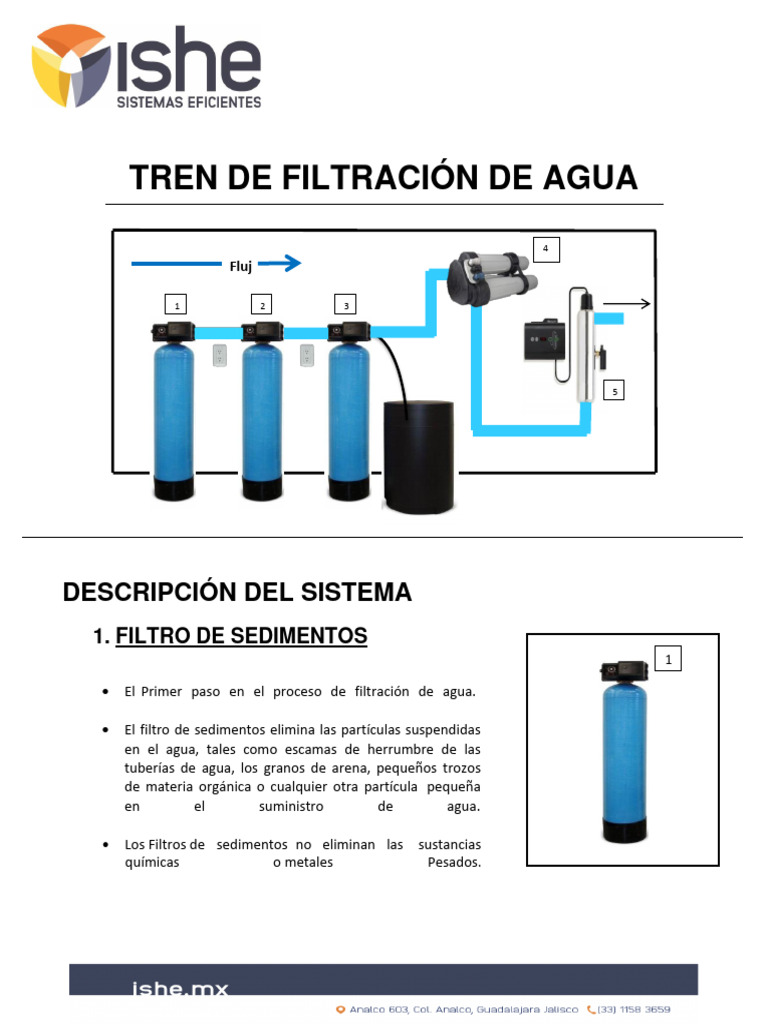 Sistema de Tren de Filtración de Agua | PDF