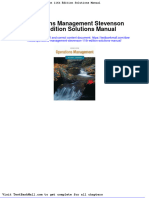Full Download Operations Management Stevenson 11th Edition Solutions Manual PDF Full Chapter