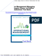 Operations Management Managing Global Supply Chains 1st Edition Venkataraman Test Bank