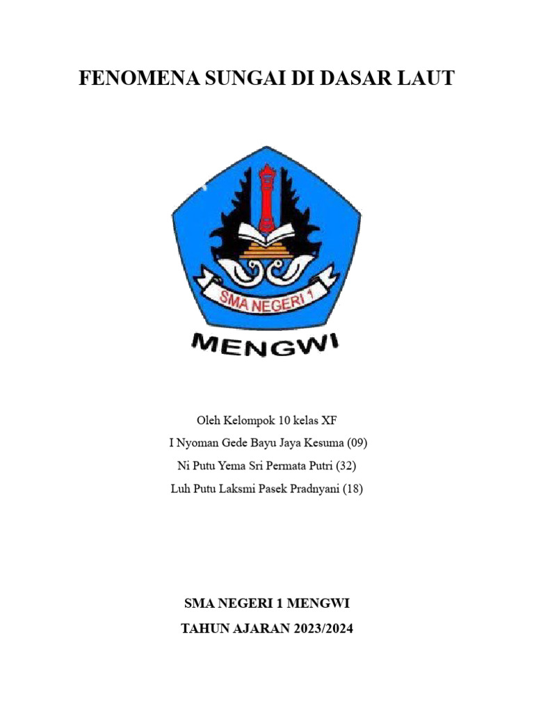 Fenomena Sungai Di Dasar Laut Revisi Pdf