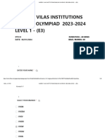 Vagdevi Vilas Institutions English Olympiad 2023-2024 Level 1 - (E3)