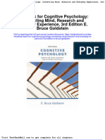 Full Download Test Bank For Cognitive Psychology Connecting Mind Research and Everyday Experience 3rd Edition e Bruce Goldstein PDF Full Chapter