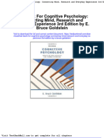 Full Download Test Bank For Cognitive Psychology Connecting Mind Research and Everyday Experience 3rd Edition by e Bruce Goldstein PDF Full Chapter