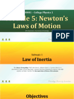 Module 5: Newton's Laws of Motion: GED0081 - College Physics 1