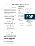 STUDY GUIDE FOR MODULE 4: Motion in 2 Dimensions