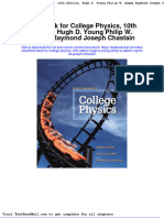 Full Download Test Bank For College Physics 10th Edition Hugh D Young Philip W Adams Raymond Joseph Chastain PDF Full Chapter