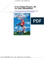 Full Download Test Bank For College Physics 4th Edition Alan Giambattista PDF Full Chapter