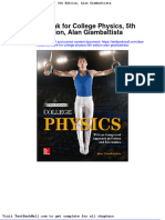 Full Download Test Bank For College Physics 5th Edition Alan Giambattista PDF Full Chapter