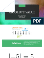 Absolute Value Theory - August 28