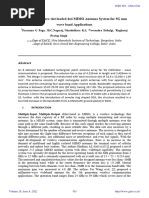 Design of A Square Slot Loaded 4x4 MIMO Antenna System For 5G MM Wave Band Applications