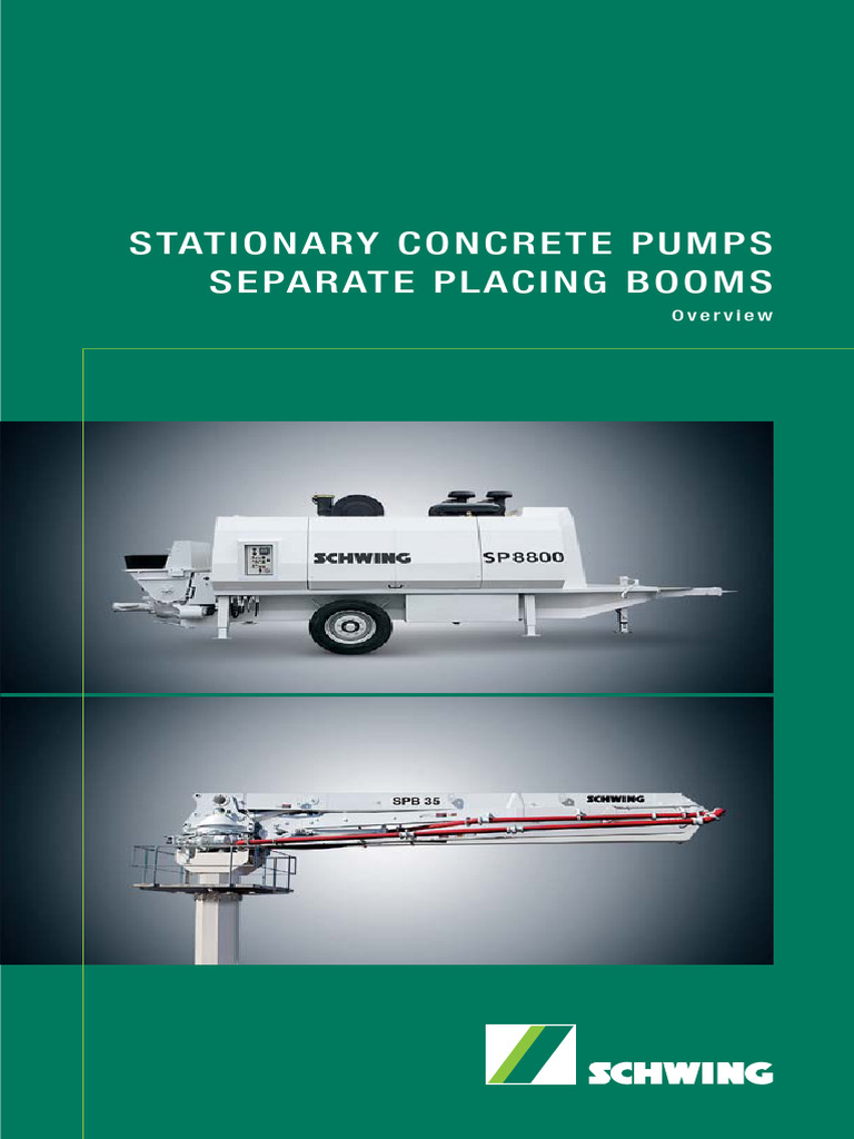 Stationary Concrete Pump | PDF | Pump | Concrete