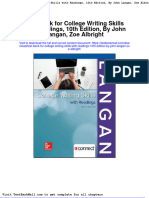 Full Download Test Bank For College Writing Skills With Readings 10th Edition by John Langan Zoe Albright PDF Full Chapter