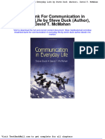 Full Download Test Bank For Communication in Everyday Life by Steve Duck Author David T Mcmahan PDF Full Chapter