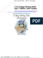 Full Download Test Bank For College Writing Skills With Readings 7 Edition John Langan PDF Full Chapter