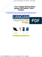 Full Download Test Bank For College Writing Skills With Readings 8th Edition John Langan PDF Full Chapter