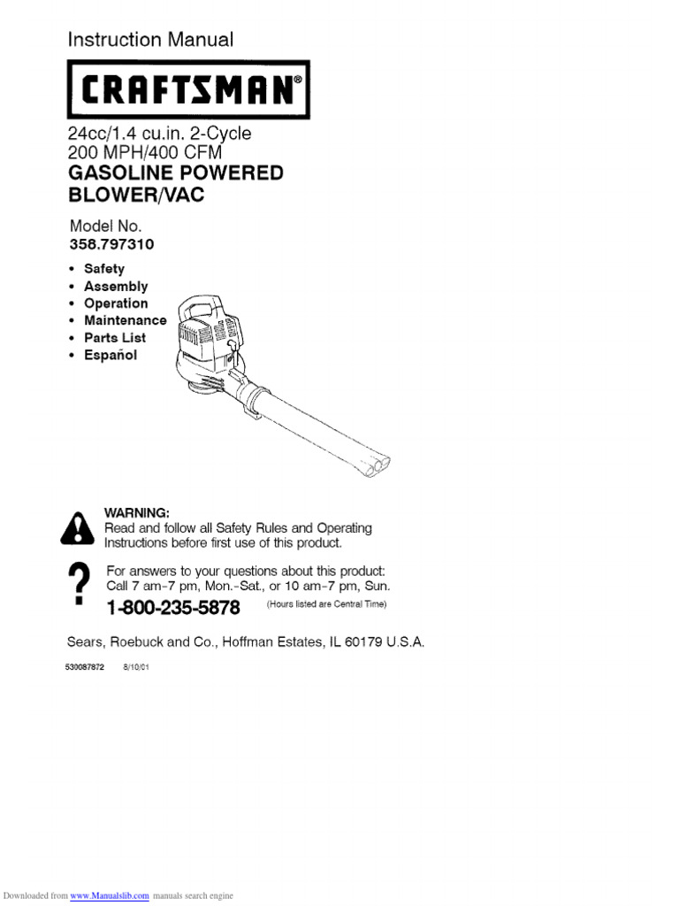 CRAFTSMAN 25CC GAS BLOWER PARTS DIAGRAM PDF visual data 3