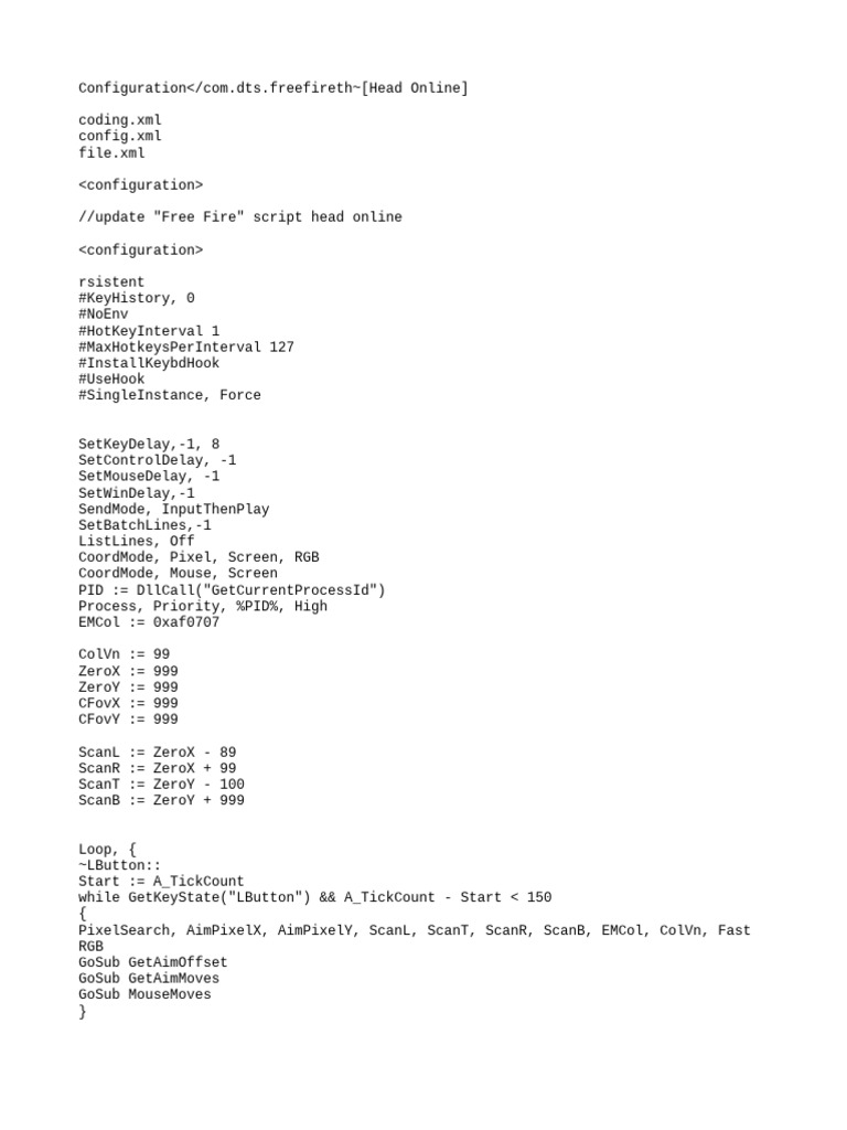 Free Fire Auto Headshot Script | PDF