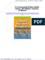 Full Download Test Bank For Community Public Health Nursing Practice 4th Edition Frances A Maurer PDF Full Chapter