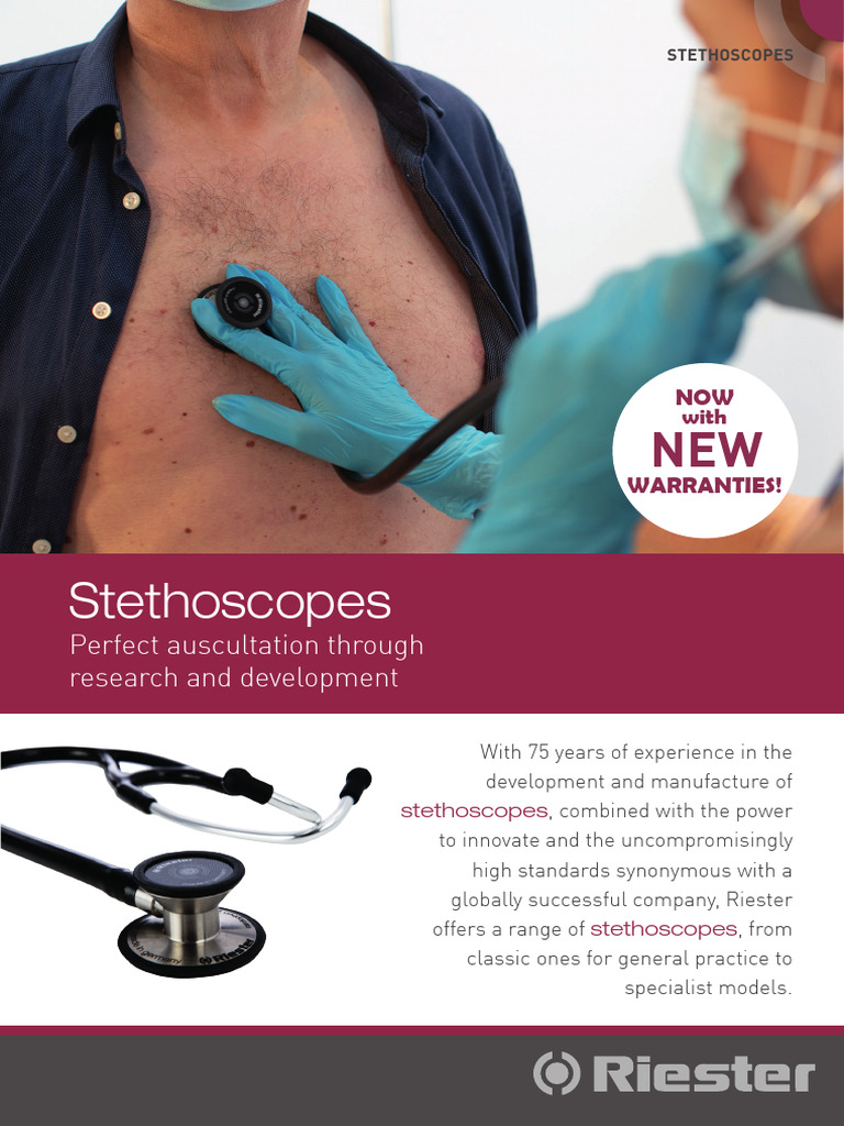 Riester Stethoscope Set Brochure EN | PDF | Headphones