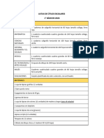 Lista de Útiles Escolares 1° Básico 2024