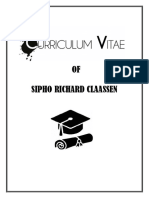 Sipho Claassen - CV