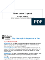 Cost of Capital Further Detail